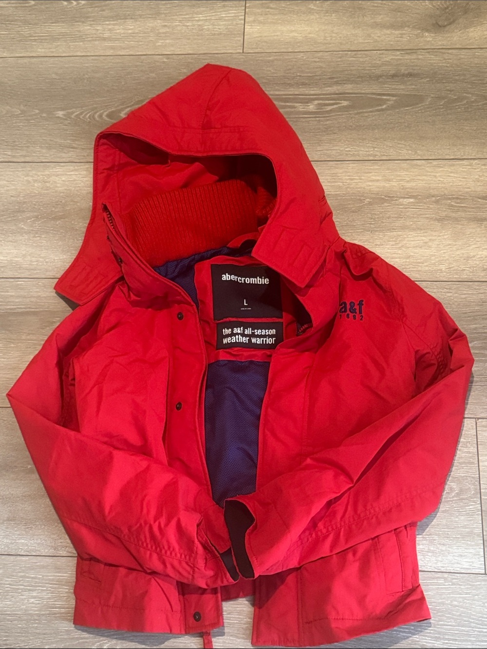 Abercrombie & Fitch Red Kids Hooded Jacket